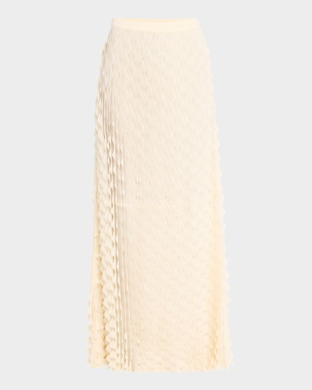 Willa Scalloped Ruffle Maxi Skirt